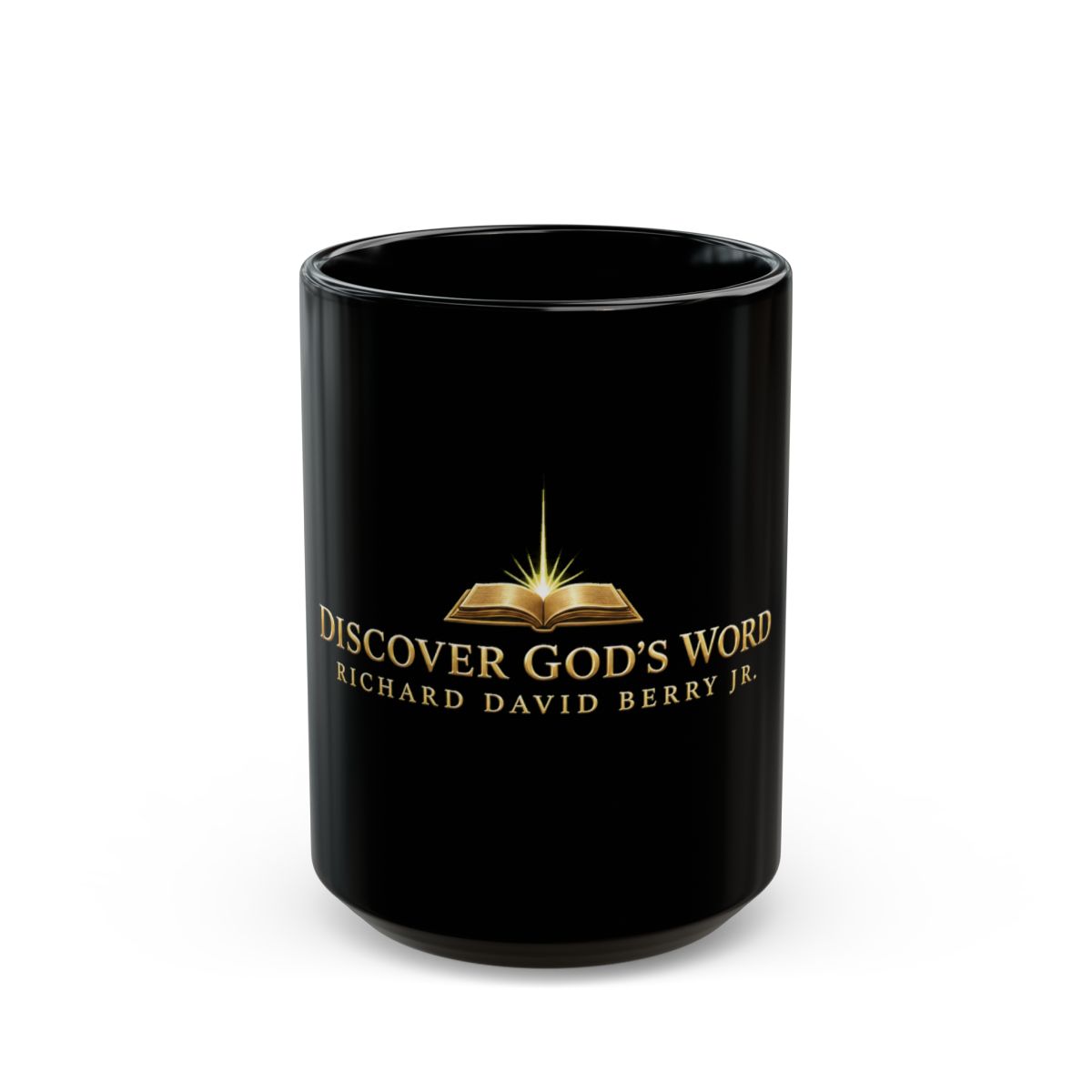 Discover God’s Word — Black and Gold Bible Logo Mug